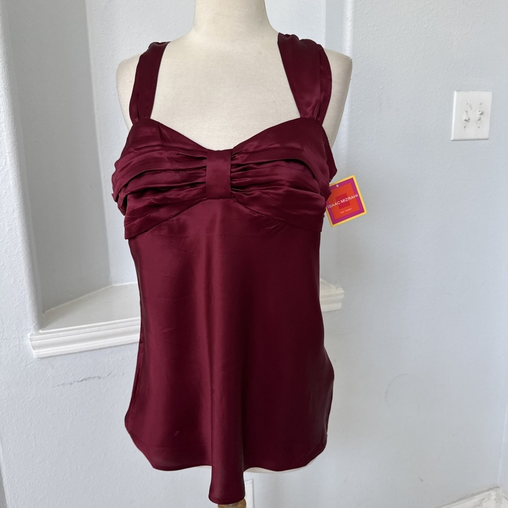 Isaac Mizrahi Top Womens L Silk Babydoll Romantic Luxury‎ - Picture 2 of 13